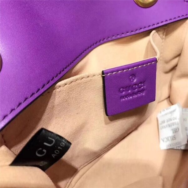 Gucci GG Marmont Matelasse Mini Bag Purple Leather - Image 7