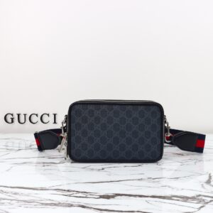 Gucci GG Supreme Small Black Canvas Shoulder bag