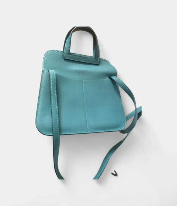 Hermès Halzan Green Leather Handbag - Image 2