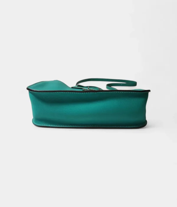 Hermès Halzan Green Leather Handbag - Image 3