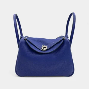 Hermès Lindy 26 Blue Electric in Clemence, Palladium hardware