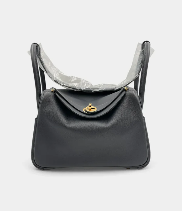 Hermès Lindy 26 Caban in Evercolor Leather with Gold Hardware