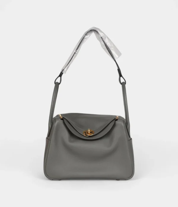 Hermès Lindy 26 Gris Meyer Evercolor Gold Hardware