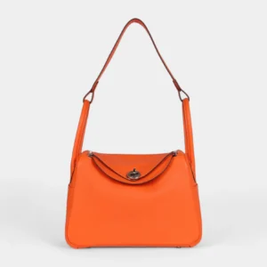 Hermès Lindy 26 Orange Minium Clemence Palladium Hardware