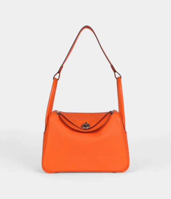 Hermès Lindy 26 Orange Minium Clemence Palladium Hardware