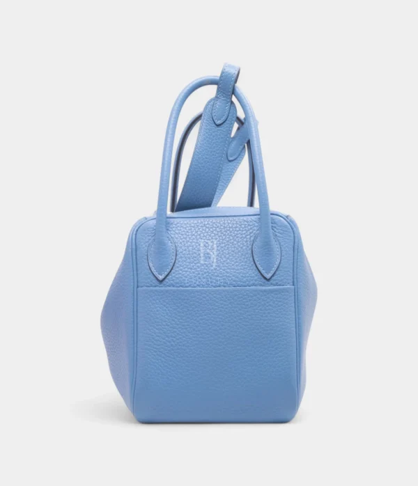 Hermès Lindy 26 in Bleu Paradis Clemence Leather with Palladium Hardware - Image 2