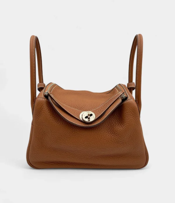 Hermès Lindy 26 in Gold Clemence Leather with Palladium Hardware