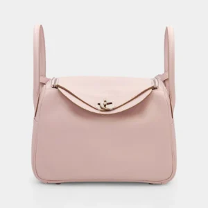 Hermès Lindy 26 in Mauve Pale Evercolor Leather with Palladium Hardware
